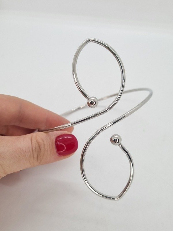 Producto - Brazalete plat doble curva Oval P1192