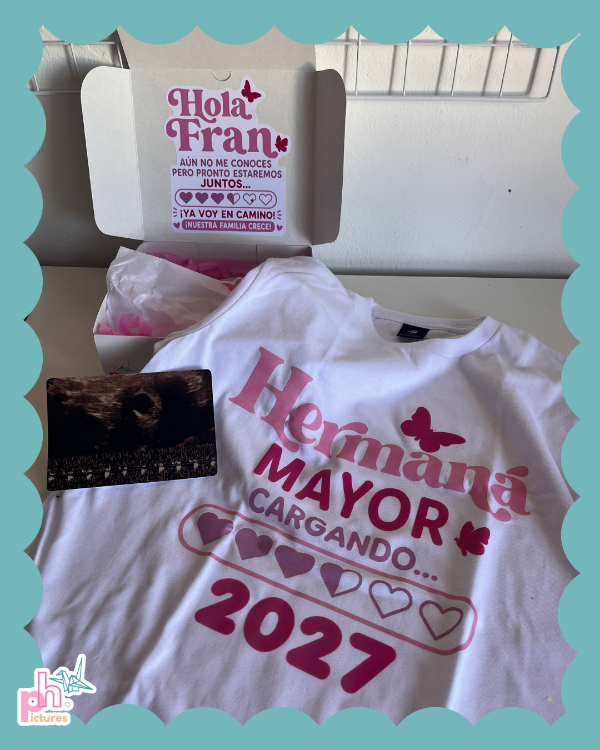 Producto - box + remera personalizada con sorpresa/propuesta - 0