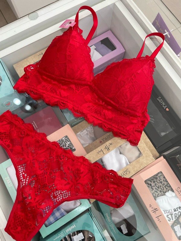 Producto - Conjunto "Wendy" triangulo soft de encaje