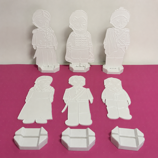 Producto - Protagonistas de nuestra  historia. Kit 3D para colorear - 1