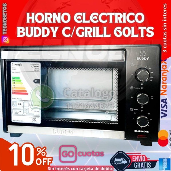 Producto - HORNO ELECTRICO BUDDY C/GRILL 60LTS