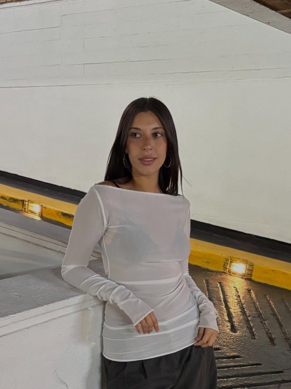 Producto - REMERA BOTE TRANSLUCIDA BLANCA