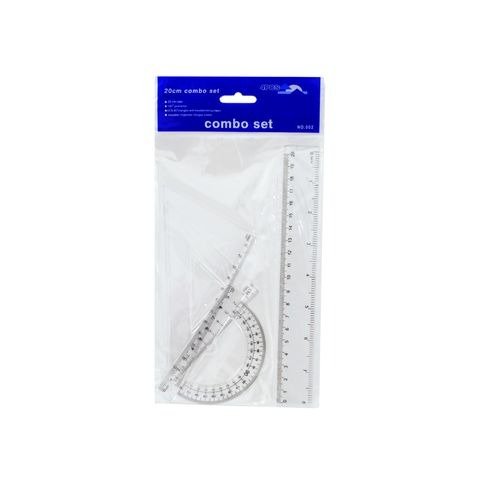 Producto - SET DE GEOMETRIA 20CM 4 PIEZAS CRISTAL