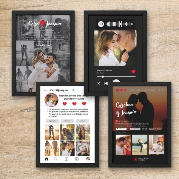 Producto - KIT DE PLANTILLAS EDITABLES PARA CUADROS PERSONALIZADOS SAN VALENTIN