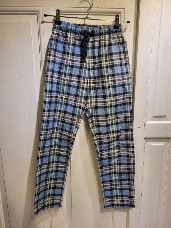 Producto - Pantalón ELEPANTS cuadrillé azul blanco y amarillo Talle 14 años - PRECIO: 8X