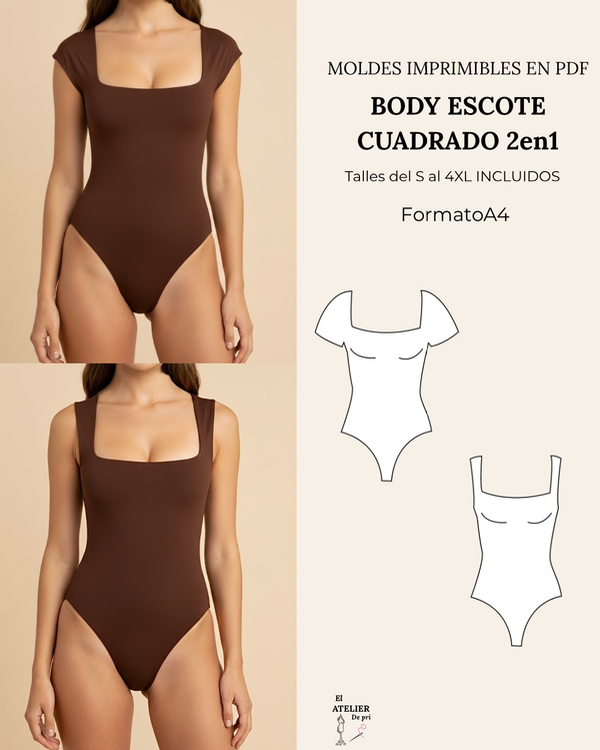 Producto - Body escote cuadrado 2en1