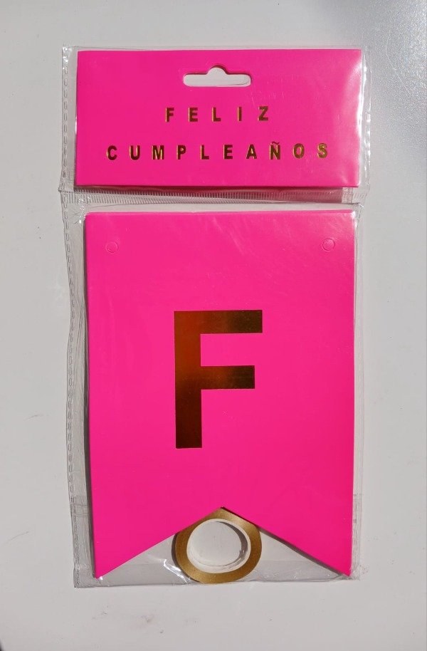 Producto - Banderin Fluo "FC" Rosa