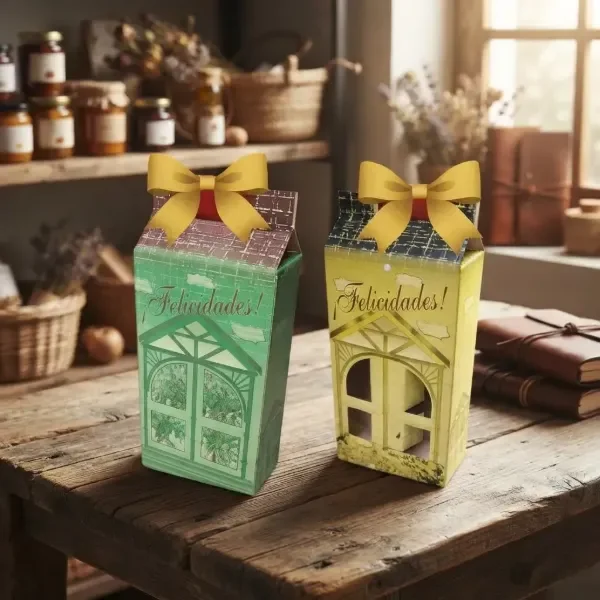 Producto - CAJA - ESTUCHE PARA 2 BOTELLAS PACK X10 - Cartón Reforzado - 2