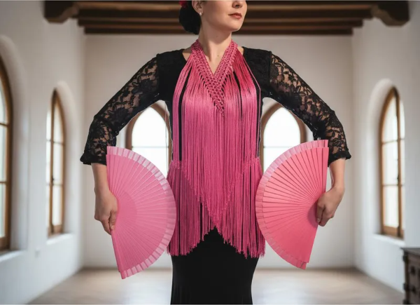 Producto - Tira De Flecos Para Cruzar 160 cm Fucsia PRE VENTA