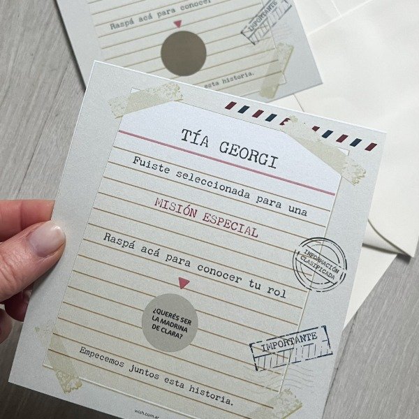 Producto - Tarjeta raspadita personalizada