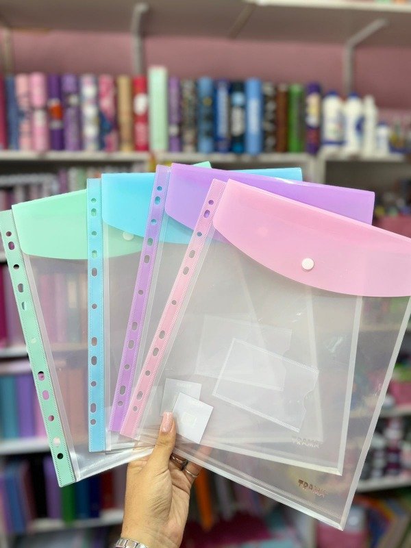 Producto - Sobre A4 C/boton pastel trama