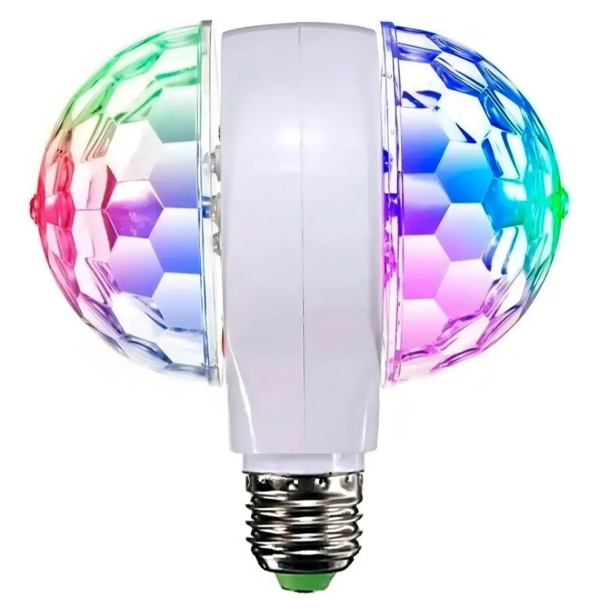 Producto - Foco lámpara doble led giratoria multicolor boliche