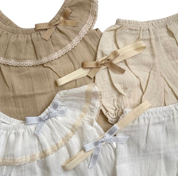 Producto - Conjunto de gaza blanco. - 3