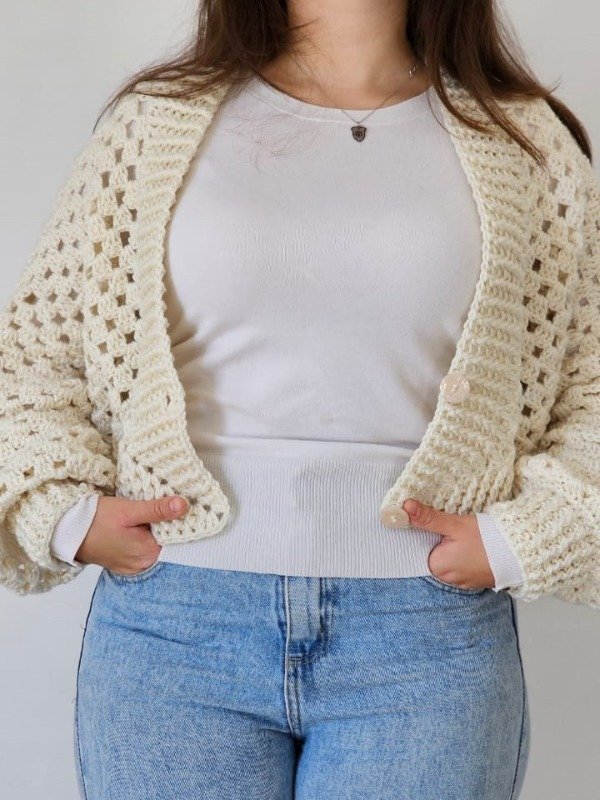 Producto - Guía de tejido cardigan/saco estilo kimono