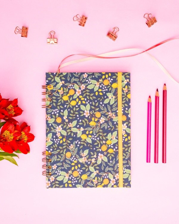 Producto - Agenda semanal Cítrica - Tapa de tela