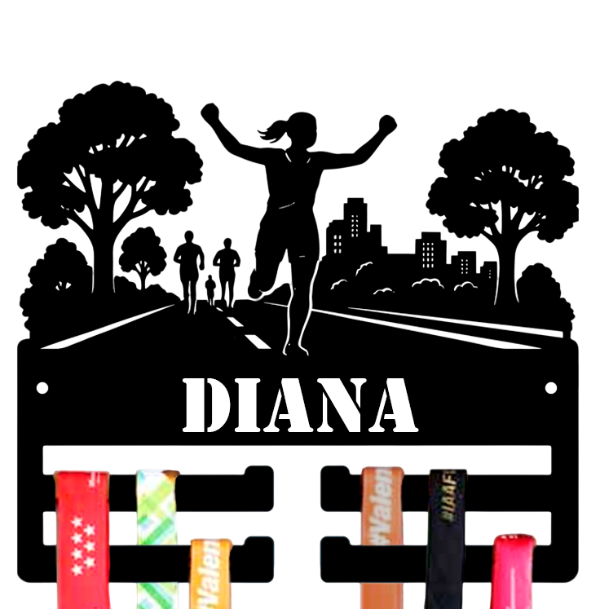 Producto - Medallero Exhibidor Medallas Running Atletismo Mujer