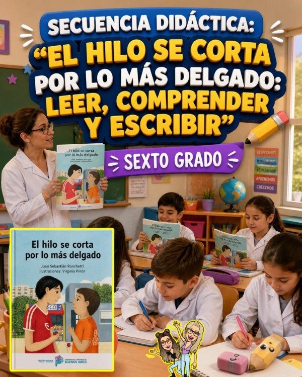 Producto - SD. EL HILO SE CORTA POR LO MÁS DELGADO. LEER COMPRENDER Y ESCRIBIR. SEXTO GRADO