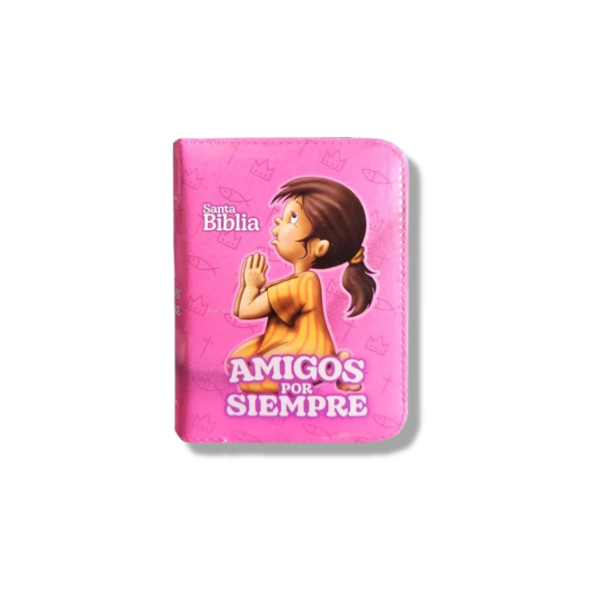 Producto - BIBLIA RVR60 022Z L8P 10X14 TD ILUSTRADA PJR CIERRE ROSA AMIGOS POR SIEMPRE