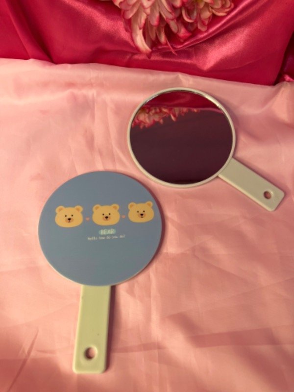 Producto - Espejo de mano redondo pastel