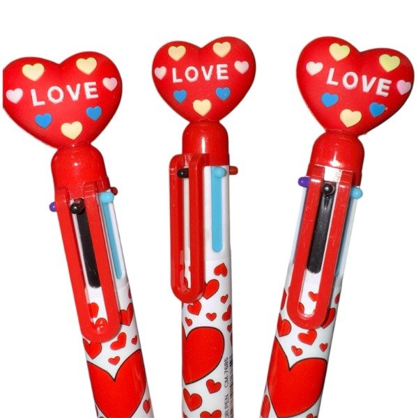 Producto - BOLIGRAFO MULTICOLOR LOVE 6 COLORES