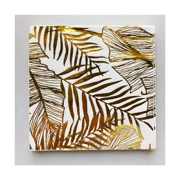 Producto - SERVILLETAS HOJAS DORADAS