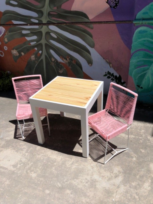 Producto - Juego HIERRO Y MADERA ROSA