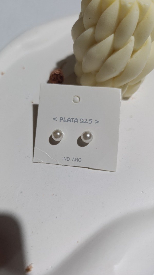 Producto - Aro pasante de plata perla chica