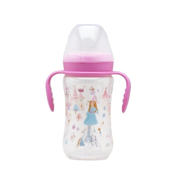 Producto - Mamadera natural boca ancha t/silicona con asas 330ml Vaita