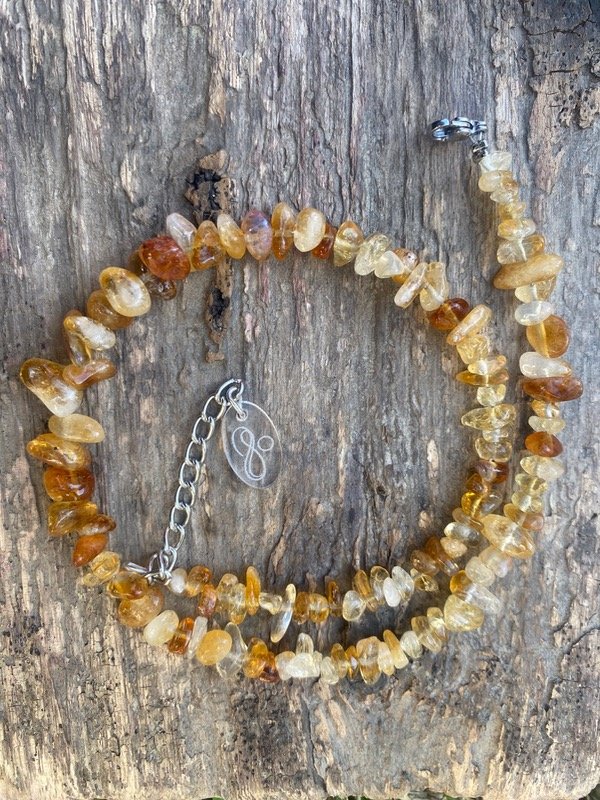 Producto - Gargantilla Amuleto Citrino Prosperidad y creatividad.