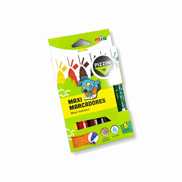 Producto - Maxi Marcadores Pizzini punta cónica x 6 u