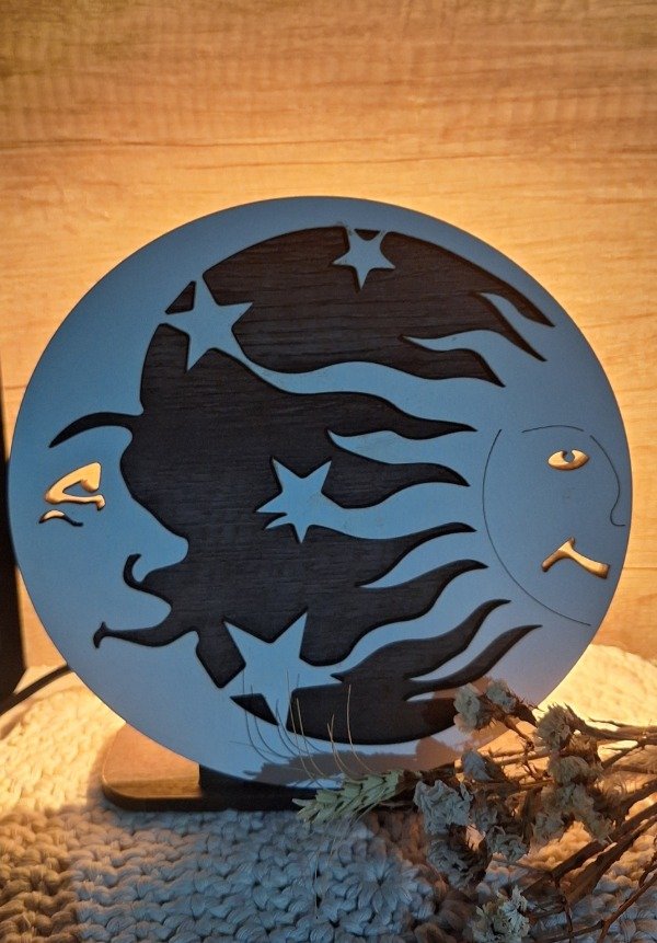 Producto - Lampara MDF "Sol y luna"