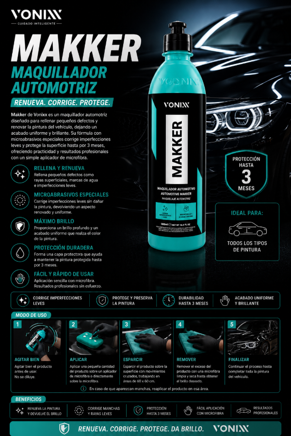 Producto - Vonixx Makker 500ml Renovador y Corrector de Pintura