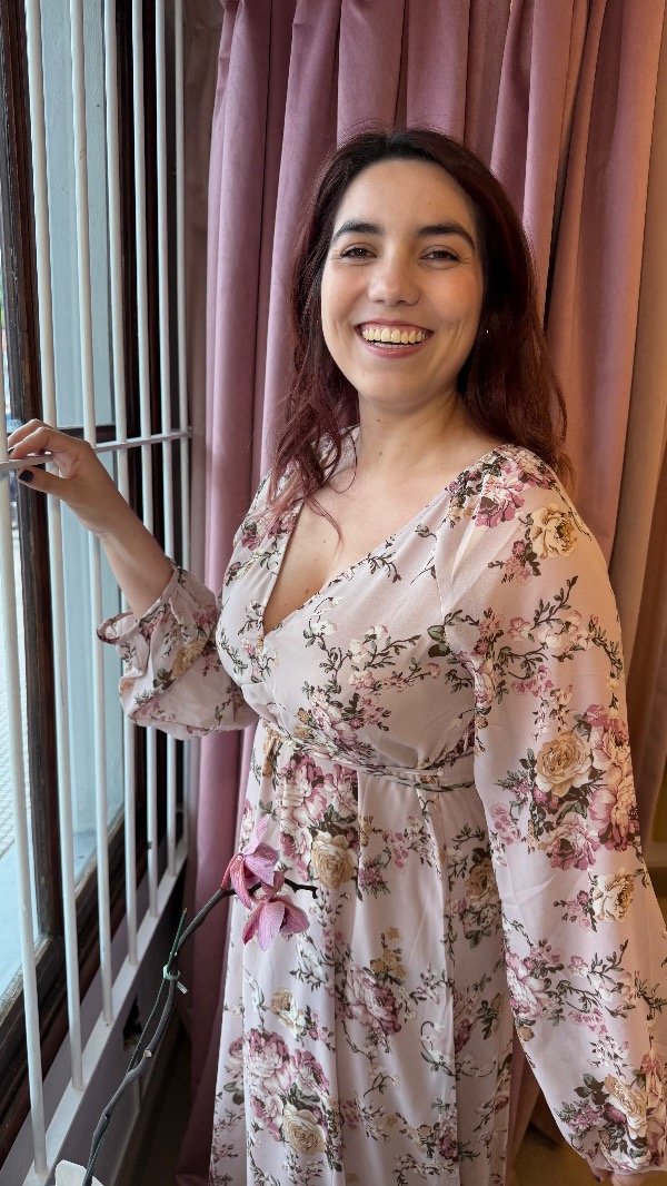 Producto - Vestido largo floreado con mangas