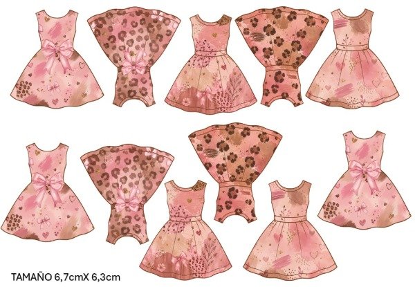 Producto - LAMINA COMESTIBLE VESTIDO ROSA 1 - 1