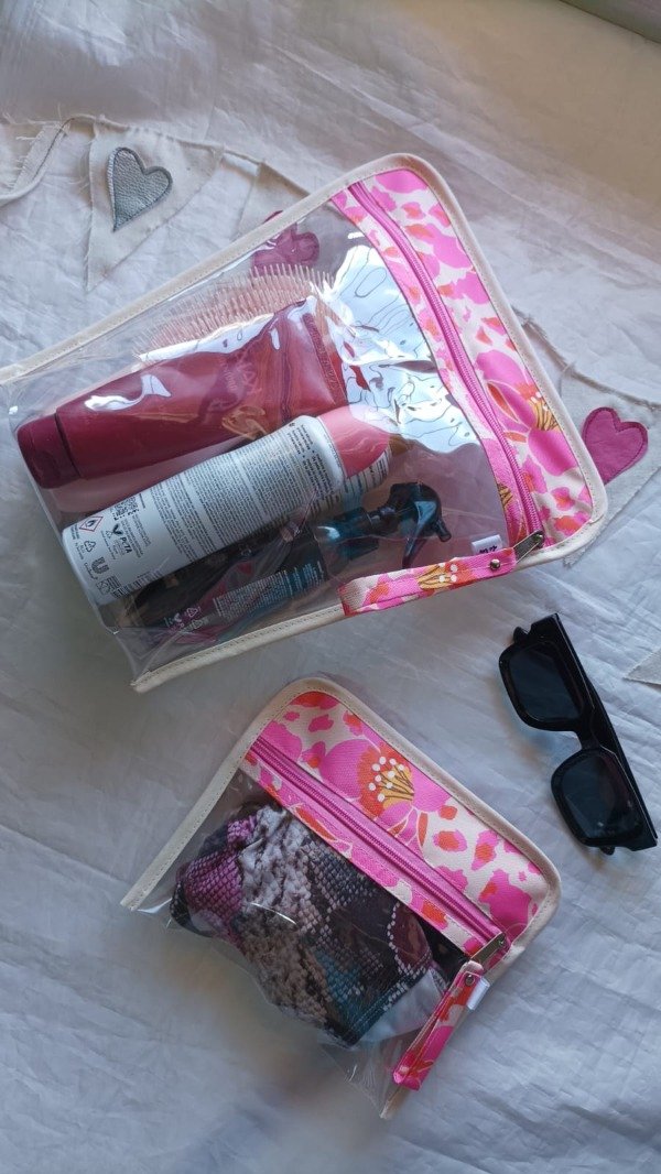 Producto - Set x2 Neceser verano florcitas rosa