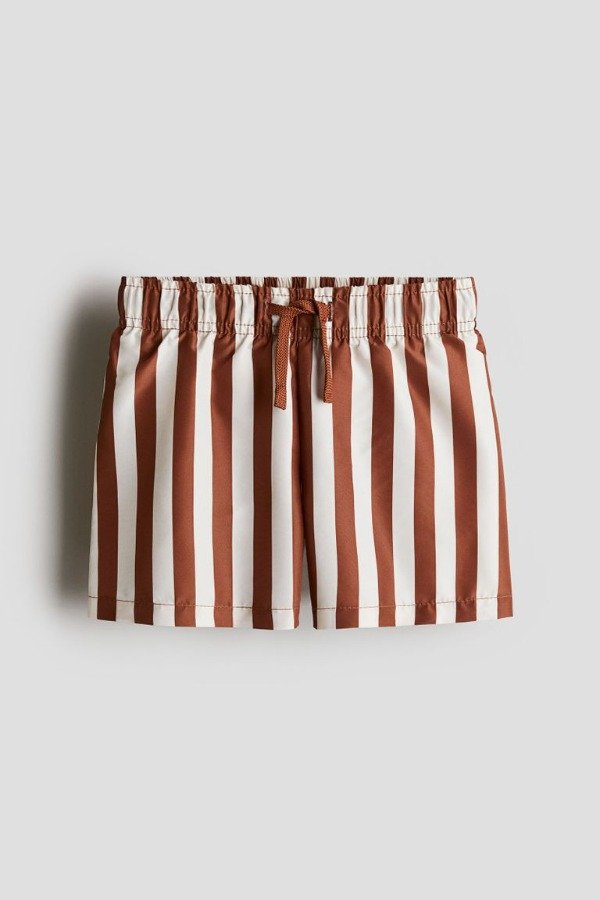Producto - Short de baño HyM rayado marrón
