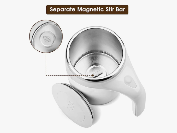 Producto - Taza/vaso Termico Cafetero Con Batidor Eléctrico Mezclador recargable USB! - 4