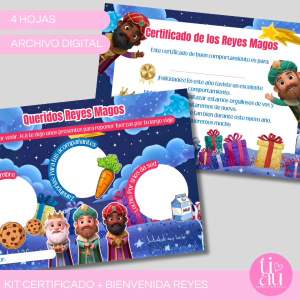 Producto - KIT CERTIFICADO + BIENVENIDA REYES