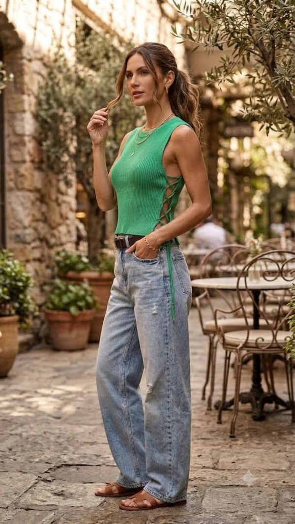 Producto - Top de Hilo Lace-Up - Diseño Único y Actitud - 4