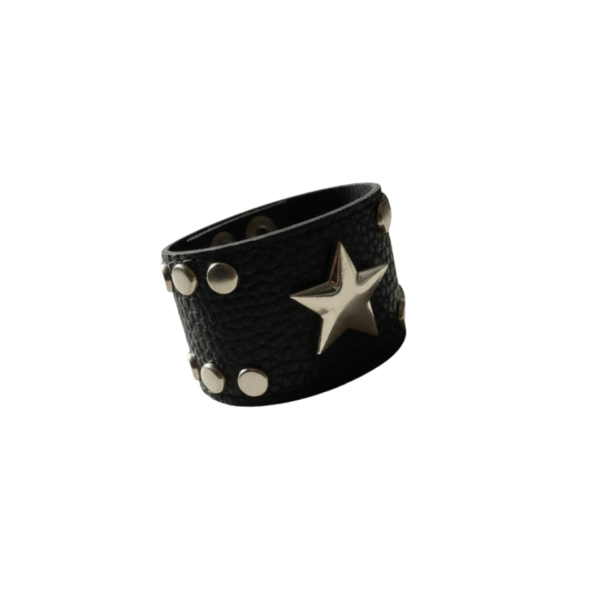 Producto - Brazalete ecocuero con tachas y estrella