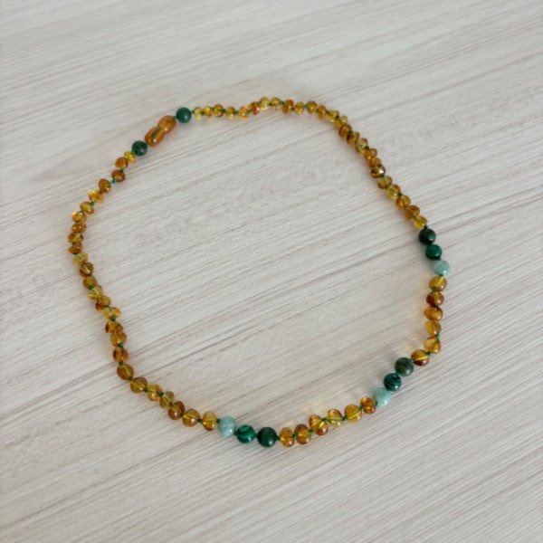 Producto - Collar Ámbar y Jade Verde