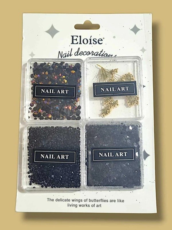 Producto - Escamas strass negro x 4
