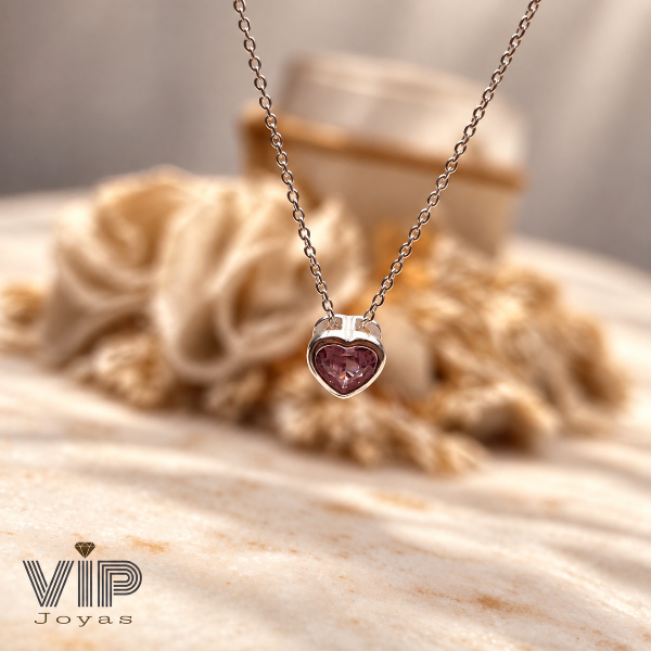 Producto - Conjunto Susanito Corazón Rosa Plata 925