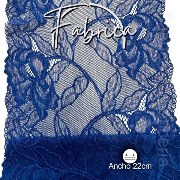 Producto - PS330 Puntilla Azul Francia. Medida: 23cm (por metro)