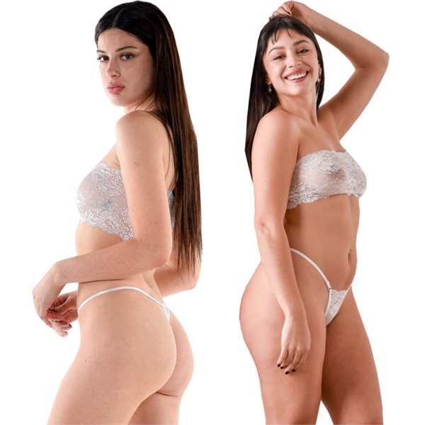 Producto - Bandeau e Hilo Dental de Puntilla Blanca