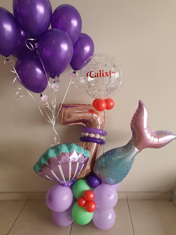 Producto - Bouquette de piso + Burbuja y latex con helio