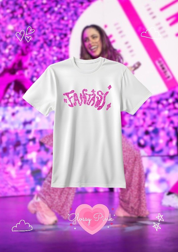 Producto - Remera Fantasi - VINILO TEXTIL GLITTER ROSA