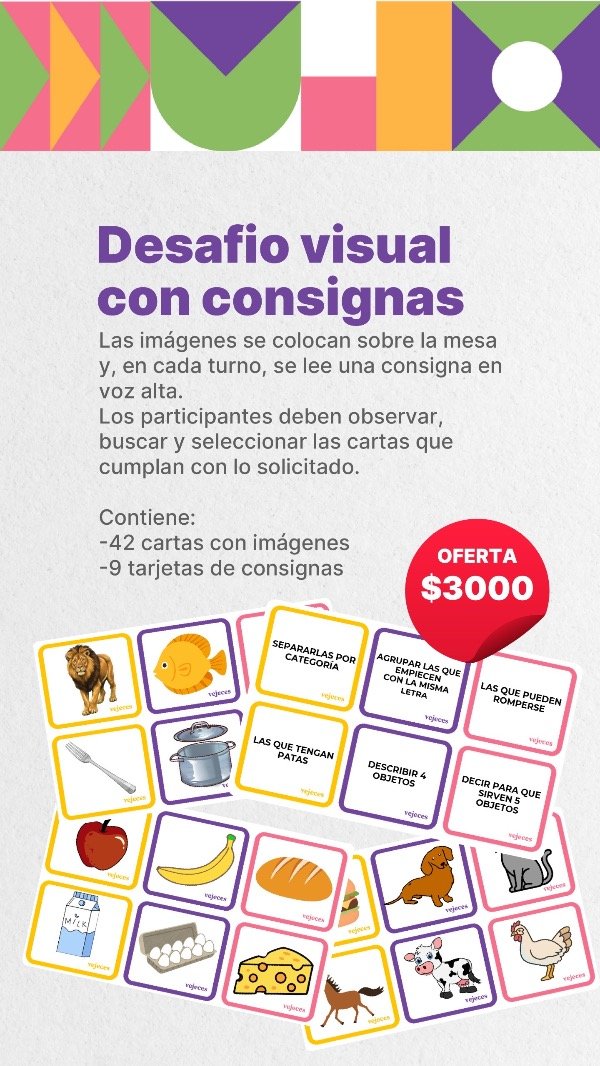 Producto - Desafío visual con consignas