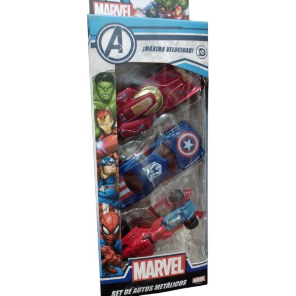 Producto - SET DE 3 AUTOS METALICOS MARVEL