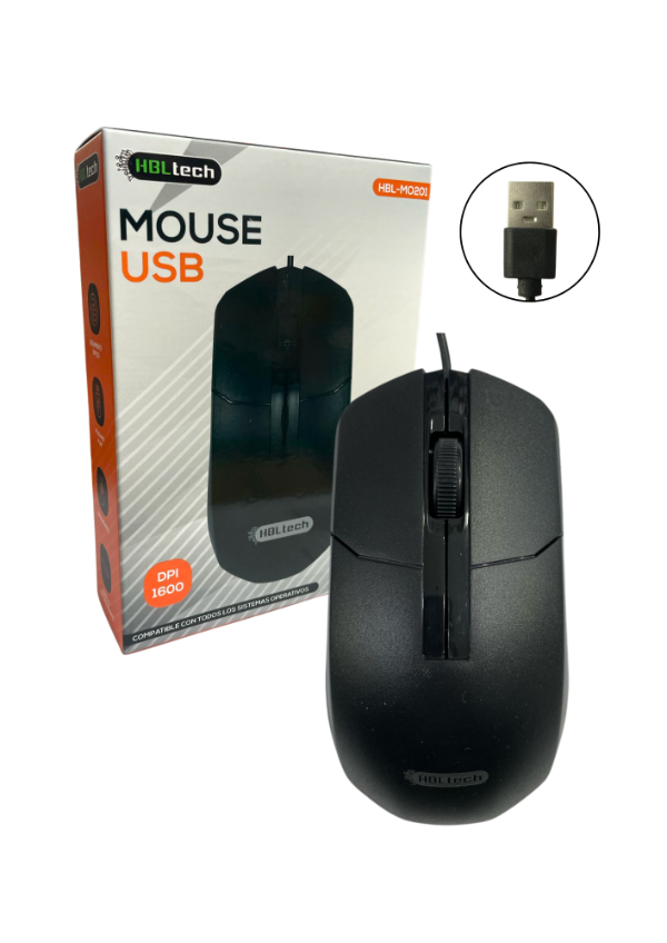Producto - MOUSE USB CON CABLE HBL-MO201